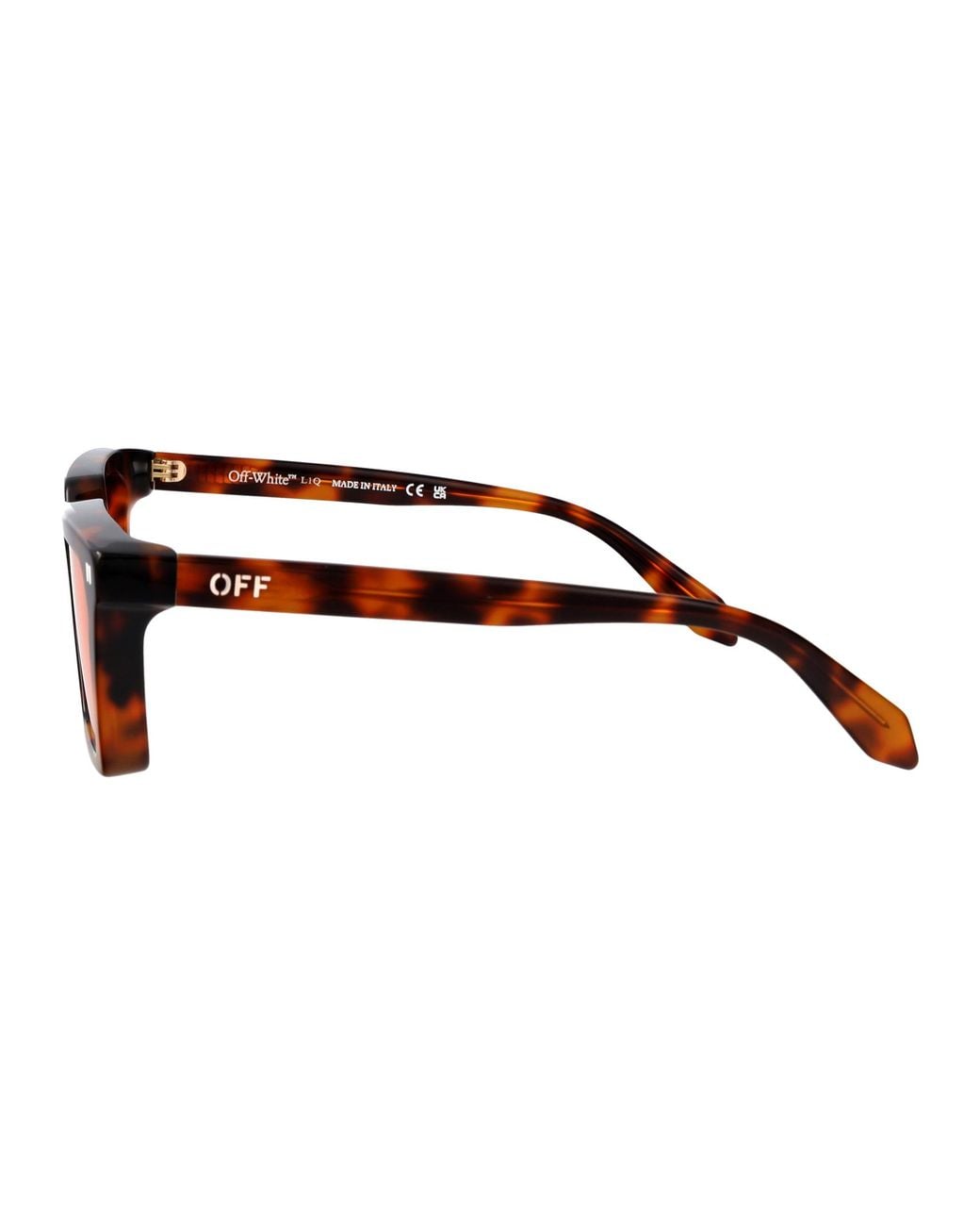 Off-White c/o Virgil Abloh Brown Shiny Havana Acetate Sunglasses