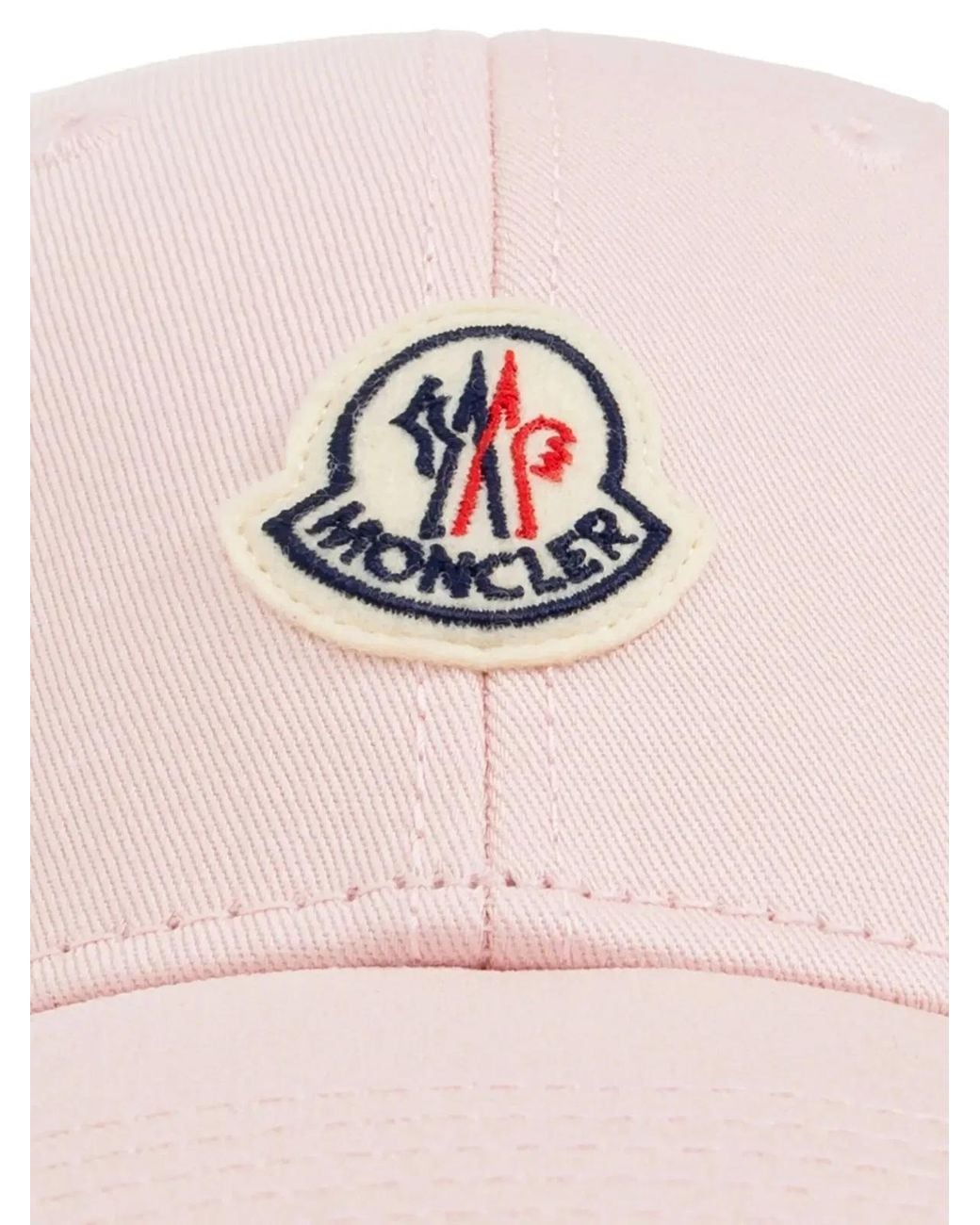 Moncler White Baseball Cap With Logo Patch for men