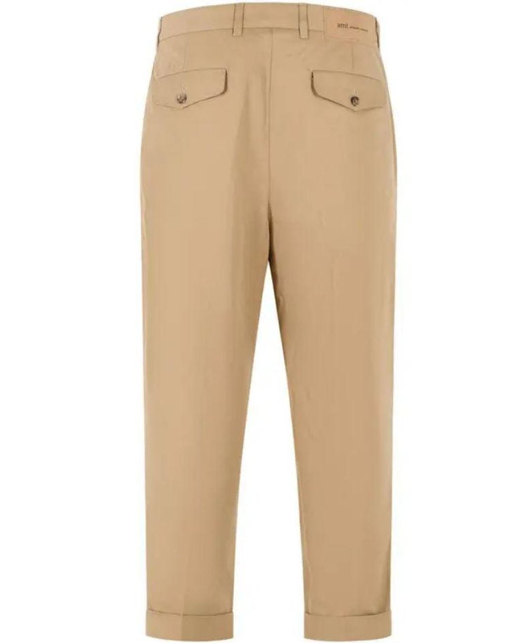 AMI Natural Cotton Trousers for men