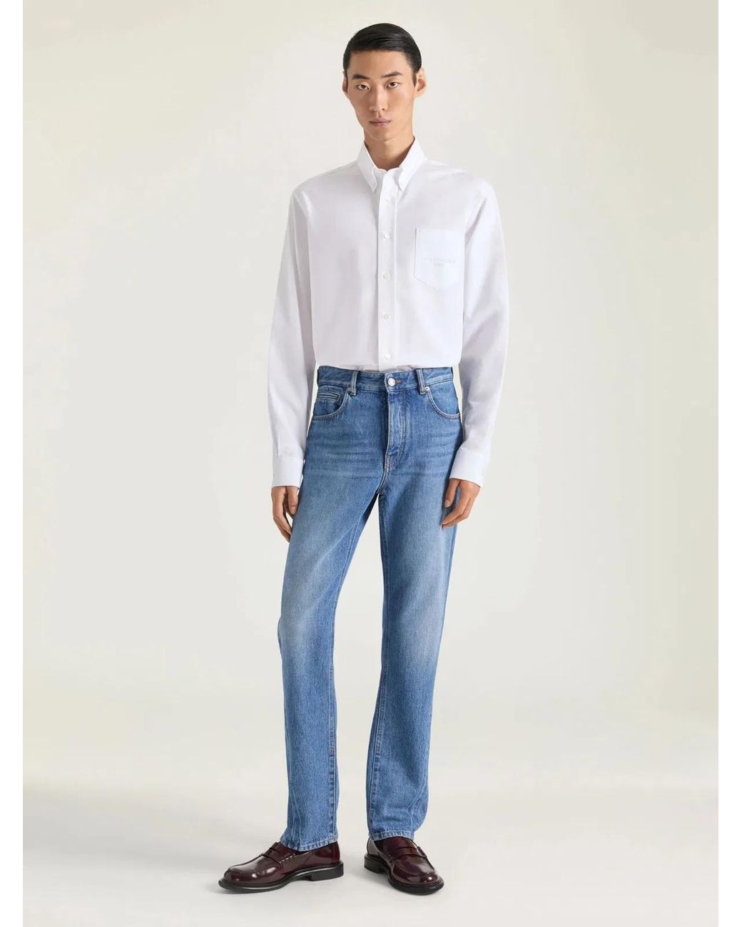 Givenchy White Classic Fit Ls Shirt for men
