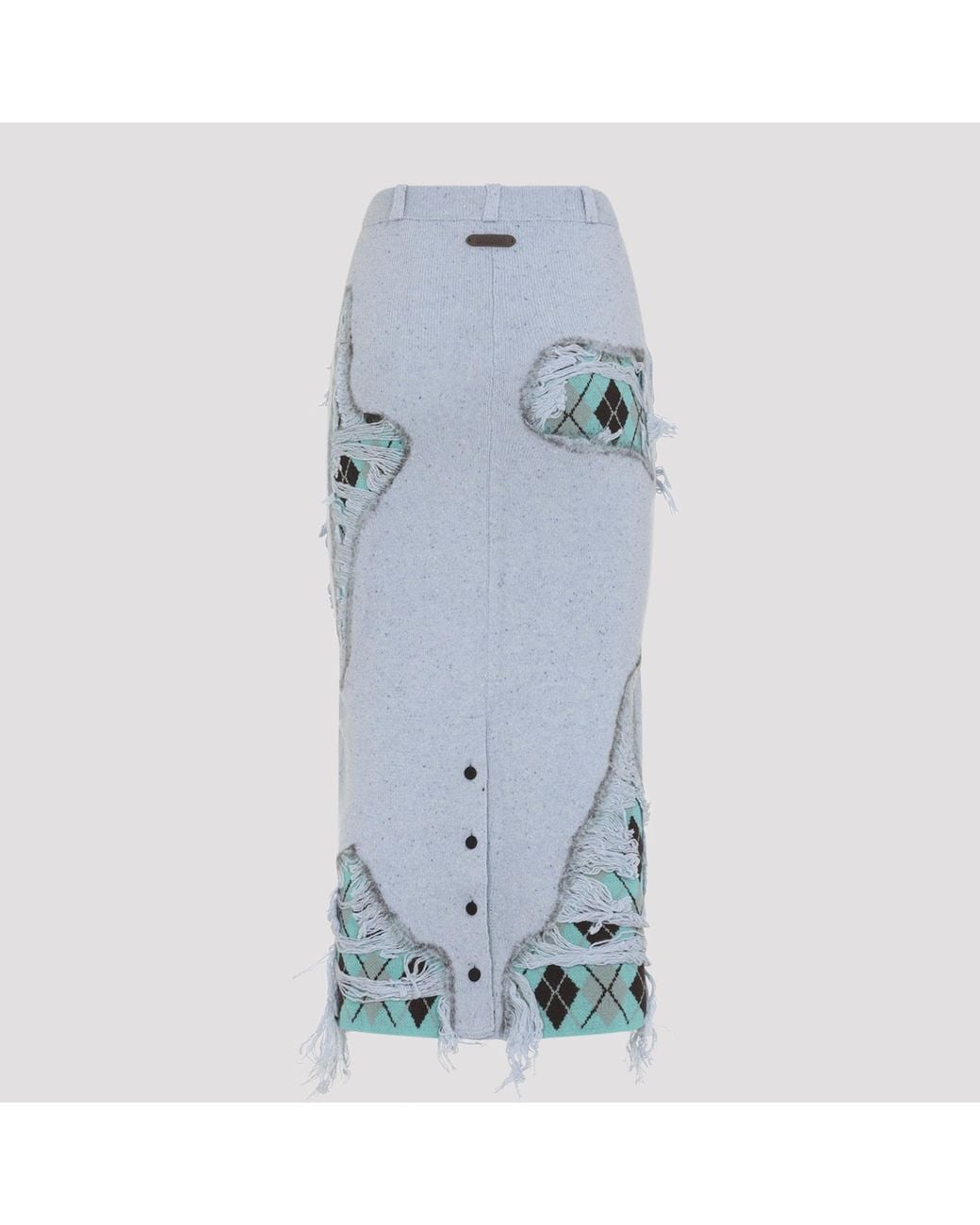Moschino Couture Blue Midi Knit Skirt