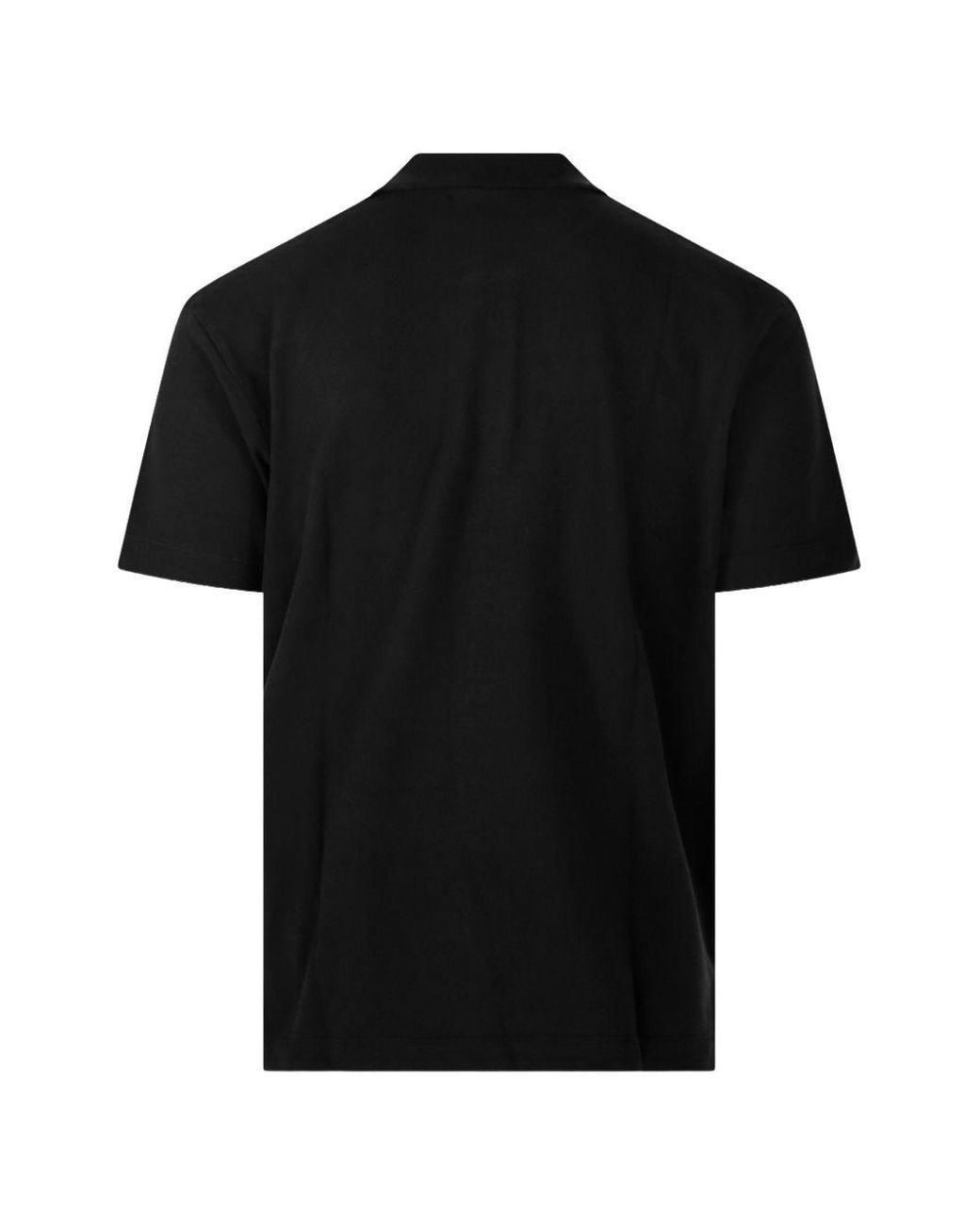 Maison Kitsuné Black Maison Kitsuné Profile Fox Cotton Polo Shirt for men