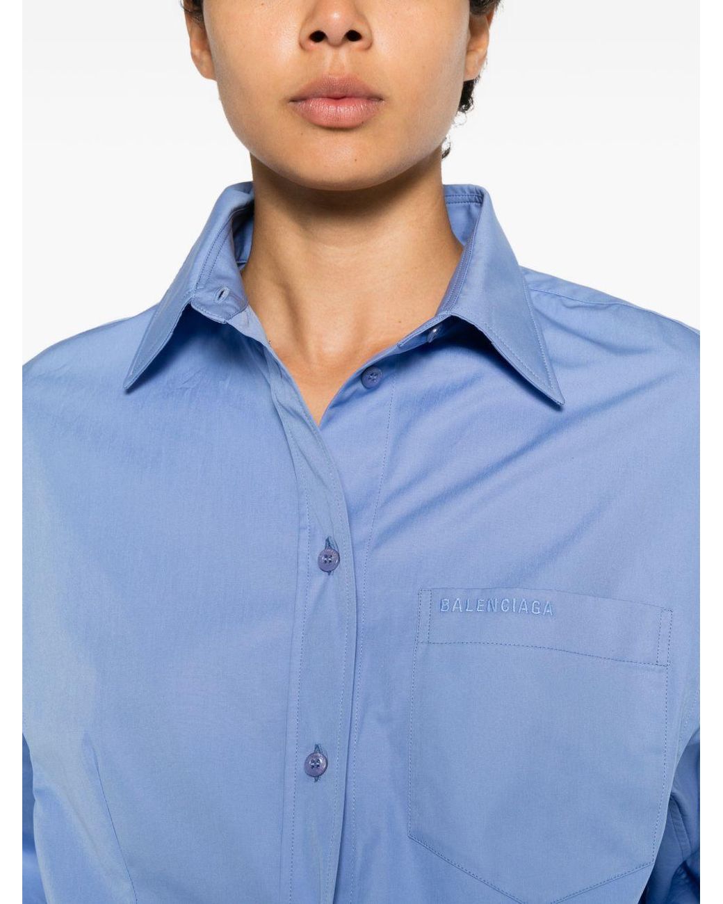 Balenciaga Blue Light Cotton Shirt