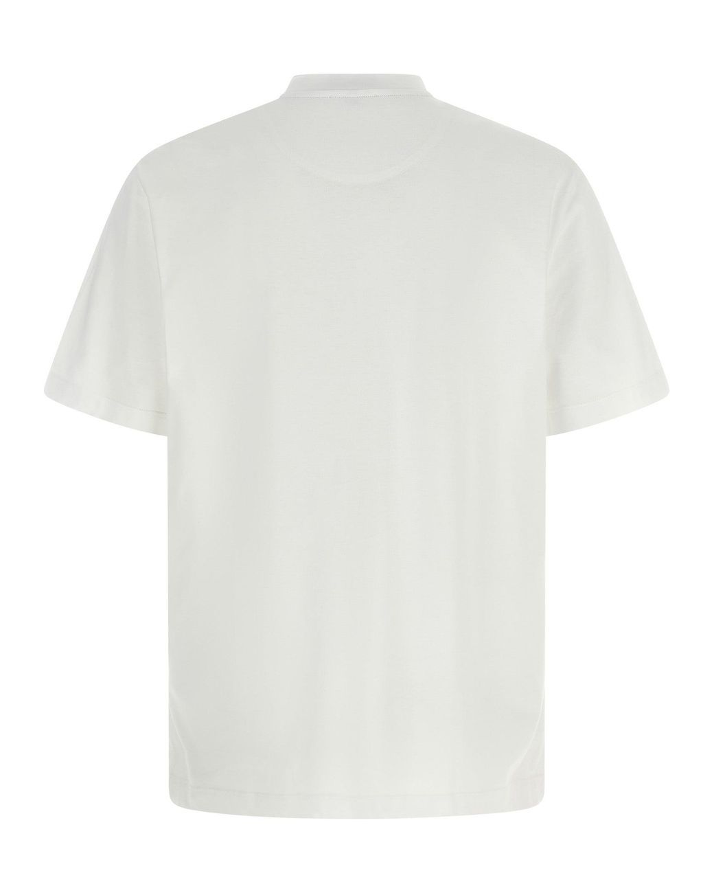 Brioni White Cotton T-Shirt for men