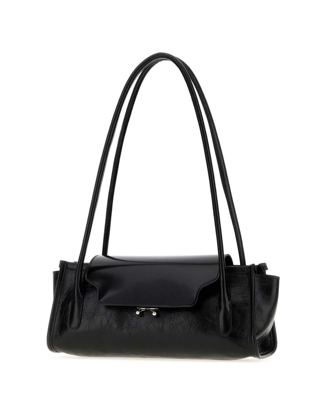 Marni Black Leather Trunkette Mini Shoulder Handbag
