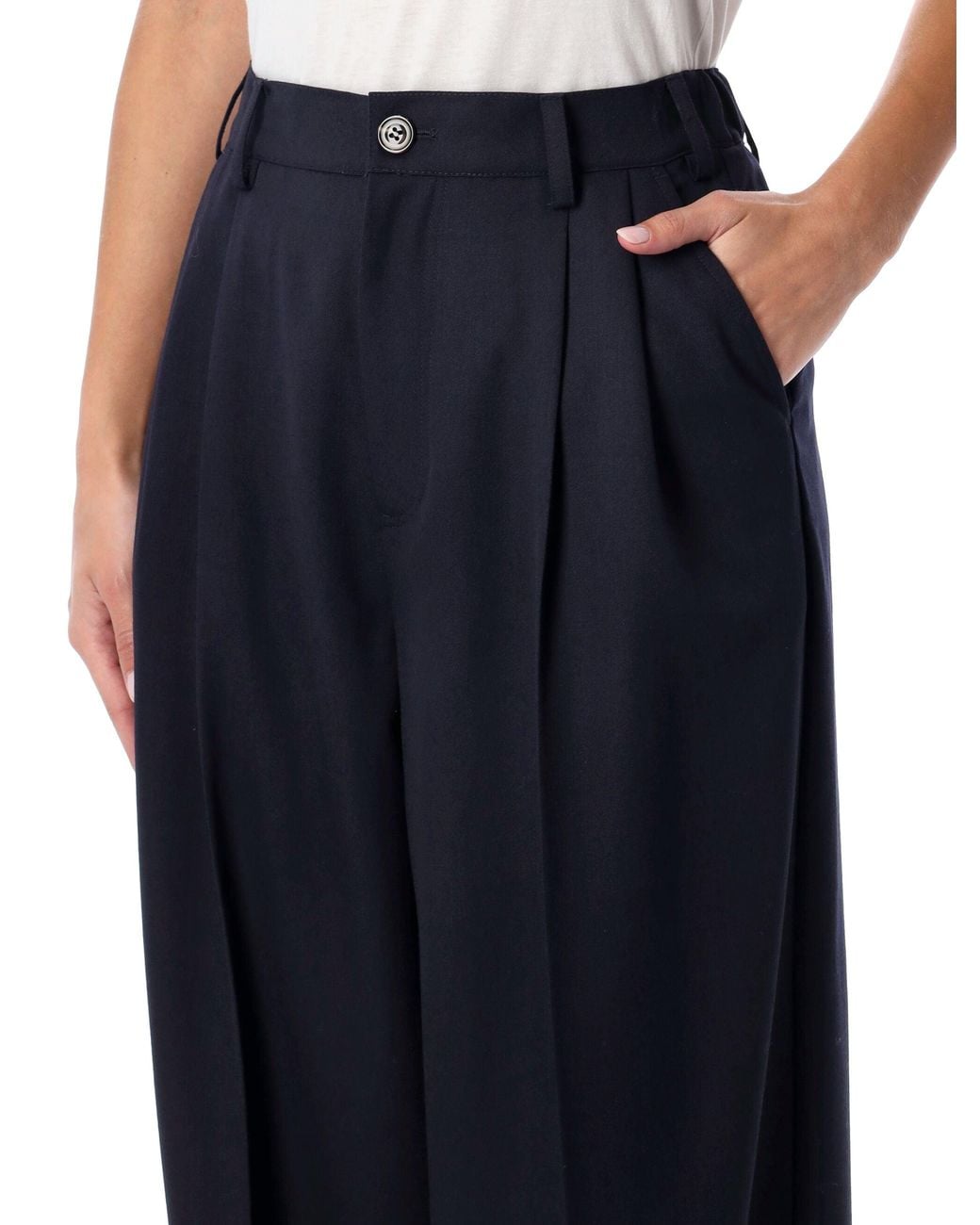 Soeur Blue Frejus Wool Trousers