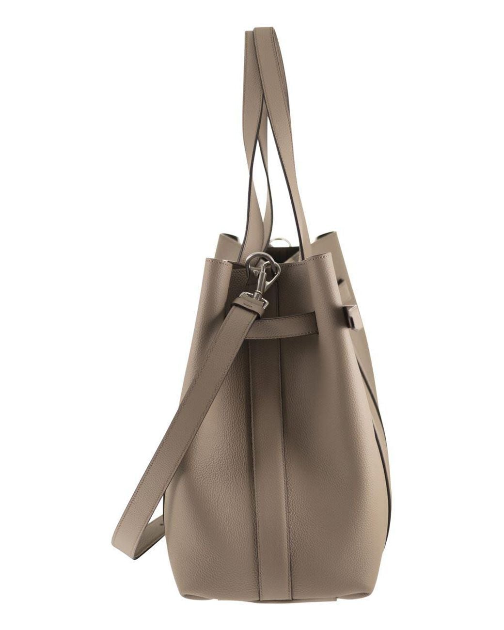 Tod's Brown Tumbled Calfskin Leather Tote Bag for men