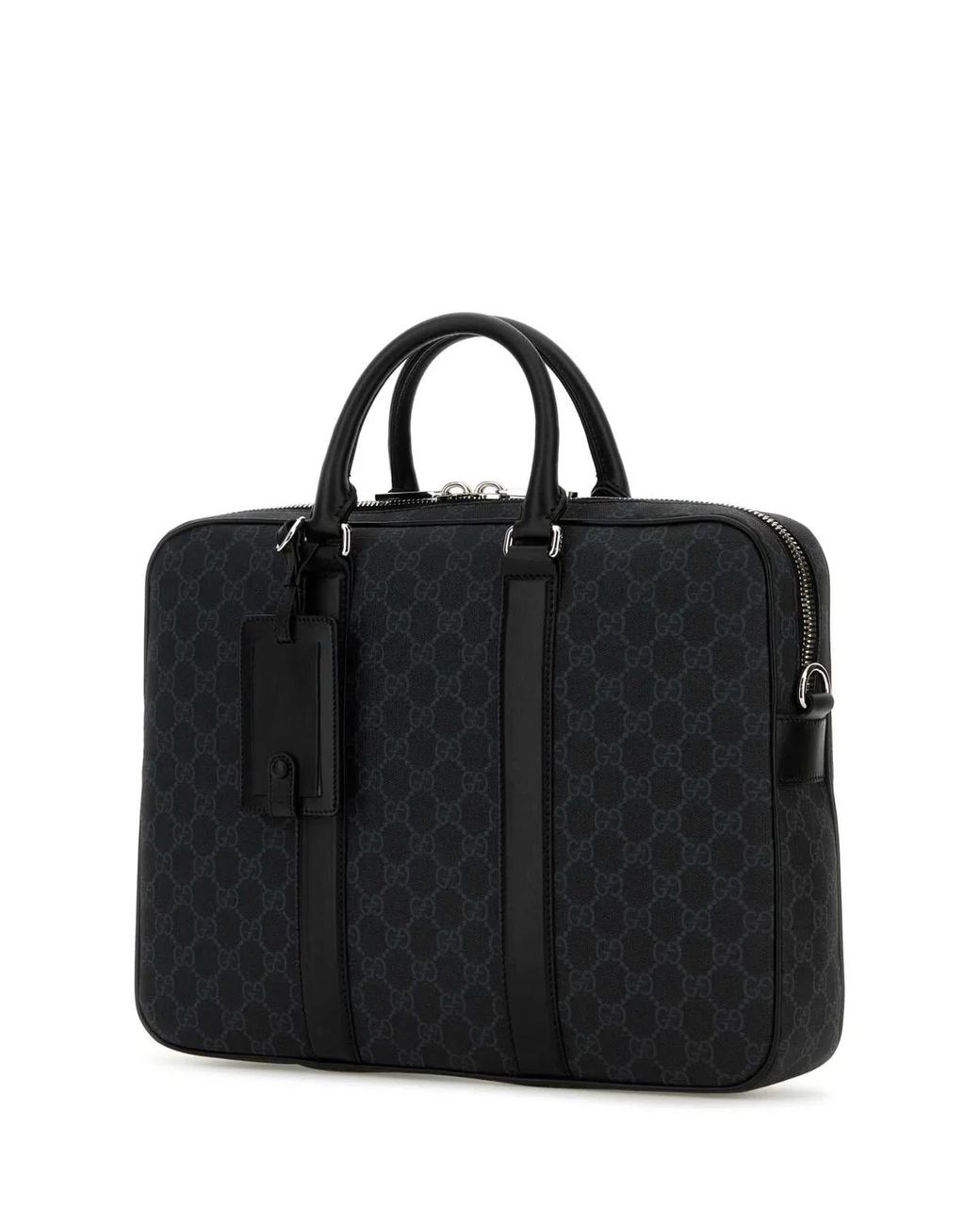 Gucci Black Gg Supreme Fabric Briefcase
