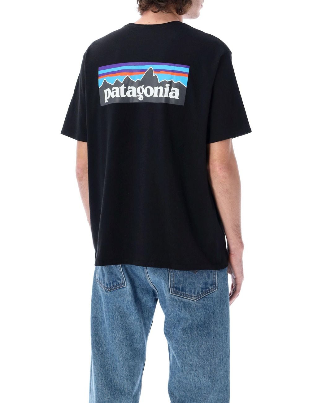 Patagonia Black P-6 Logo Responsibili-Tee for men