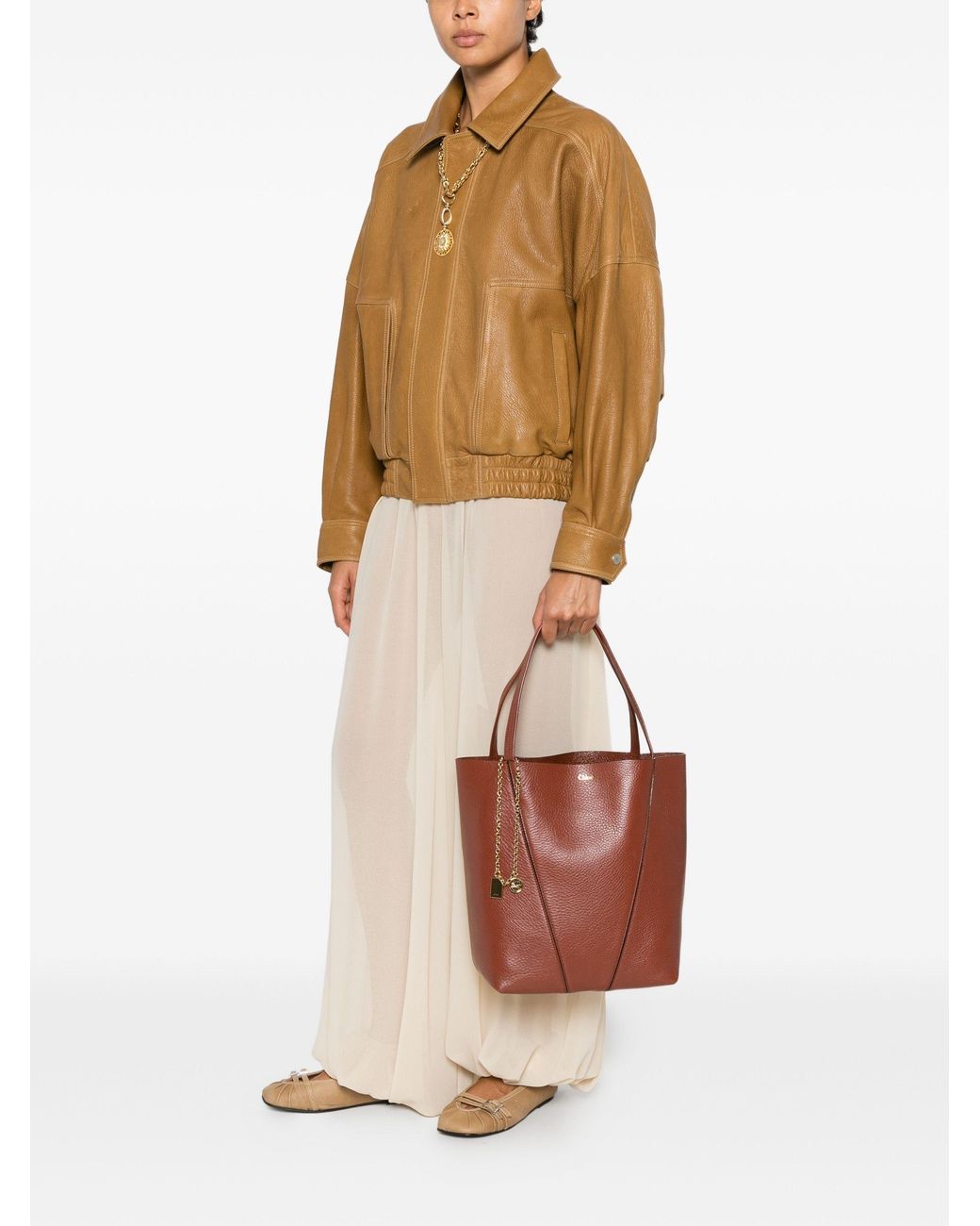 Chloé Brown Spin Shoulder Bag