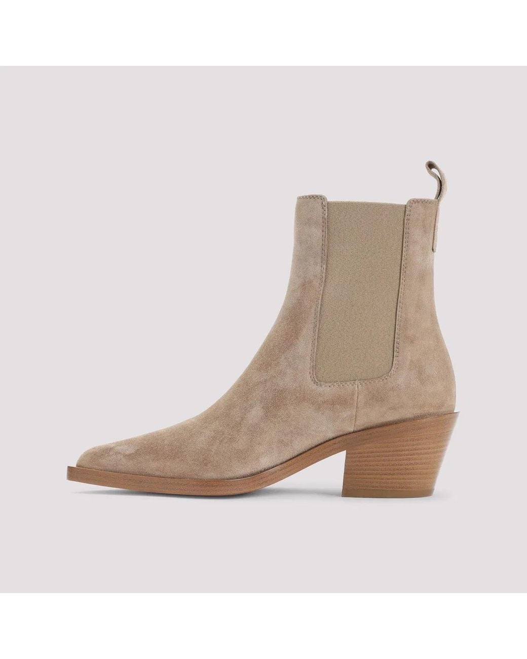 Gianvito Rossi Brown Suede Leather Ankle Boots