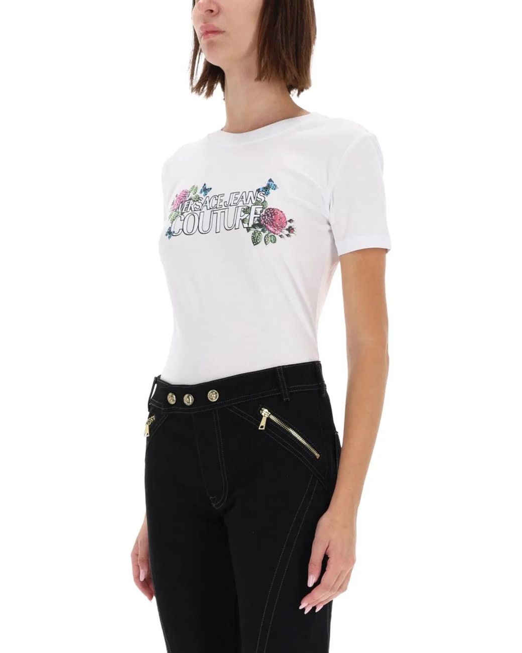 Versace Jeans Couture White Tshirt With Logo