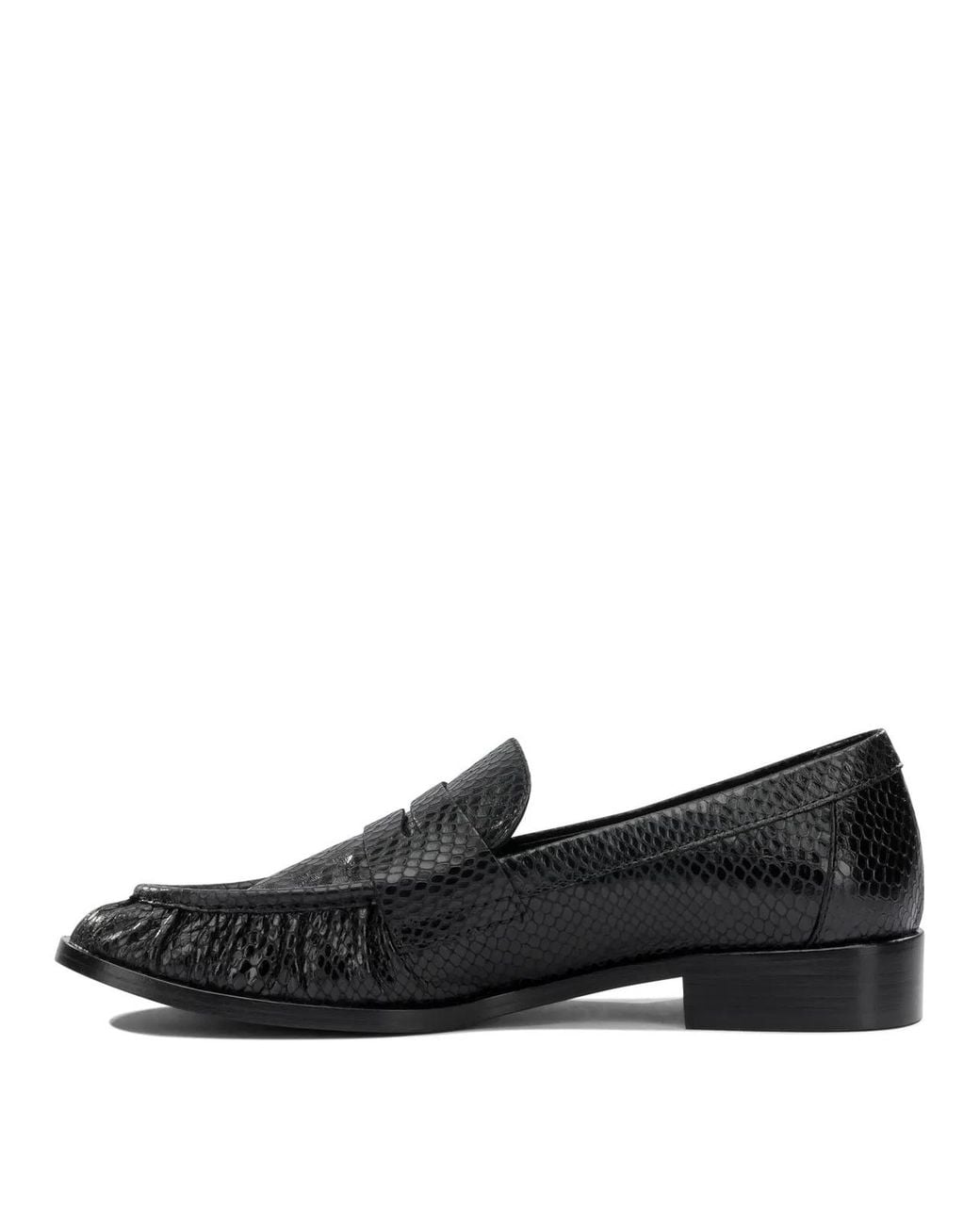 Strategia Black Leather Loafers