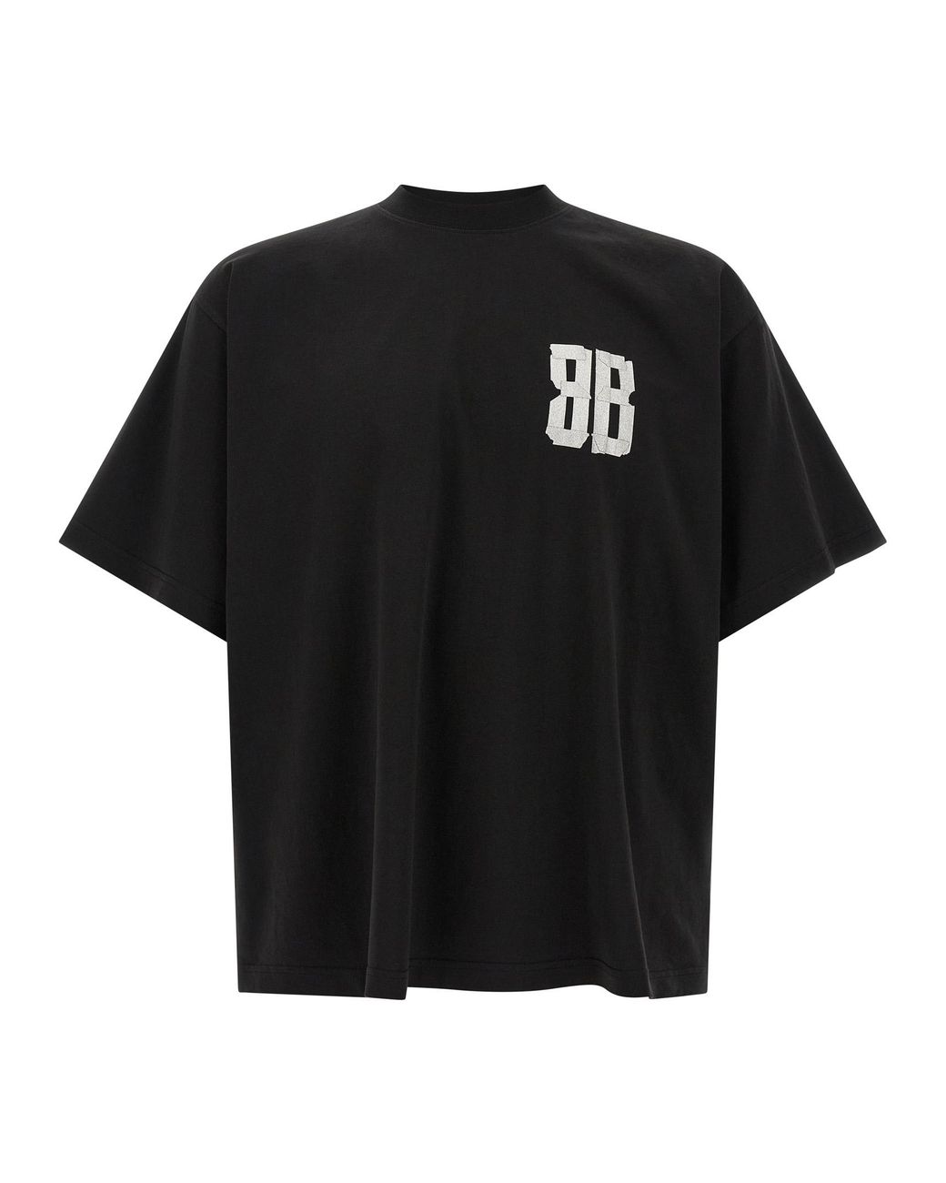 Balenciaga Black 'Glitter Tape Type' T-Shirt