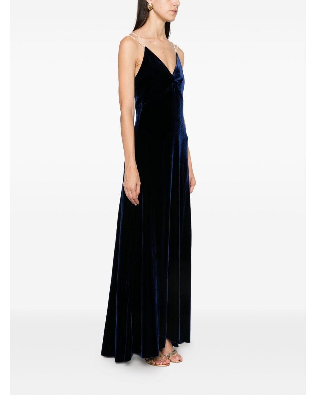 Forte_forte Black Velvet Long Dress