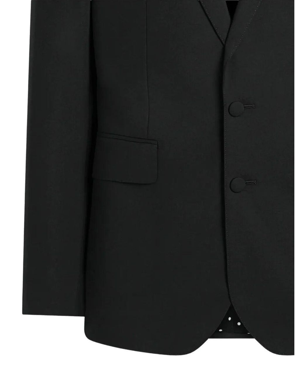 Dolce & Gabbana Black New Martini One-Breasted Canvas Jacket for men