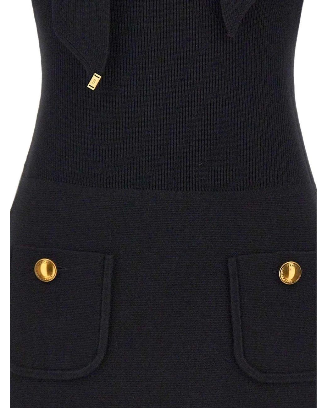 Elisabetta Franchi Black Embellished Mini Dress