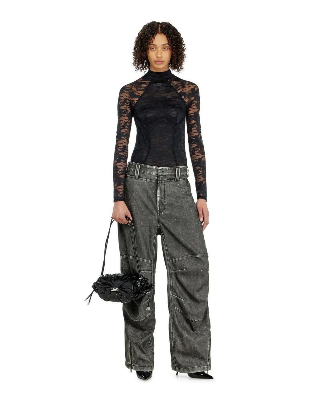 DIESEL Black Halterneck Mini Bralette With Back Design