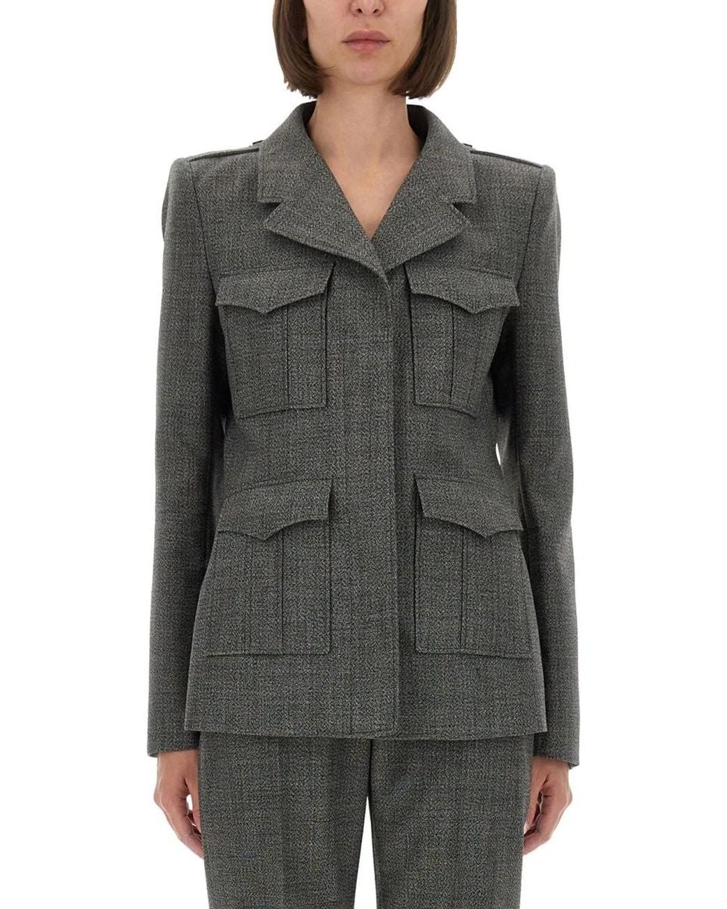 McQueen Gray Wool Jacket