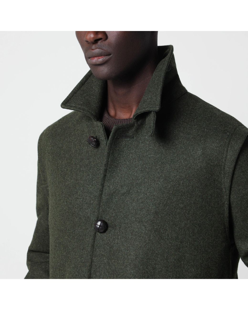Schneiders Black Alexander Long Wool Coat for men