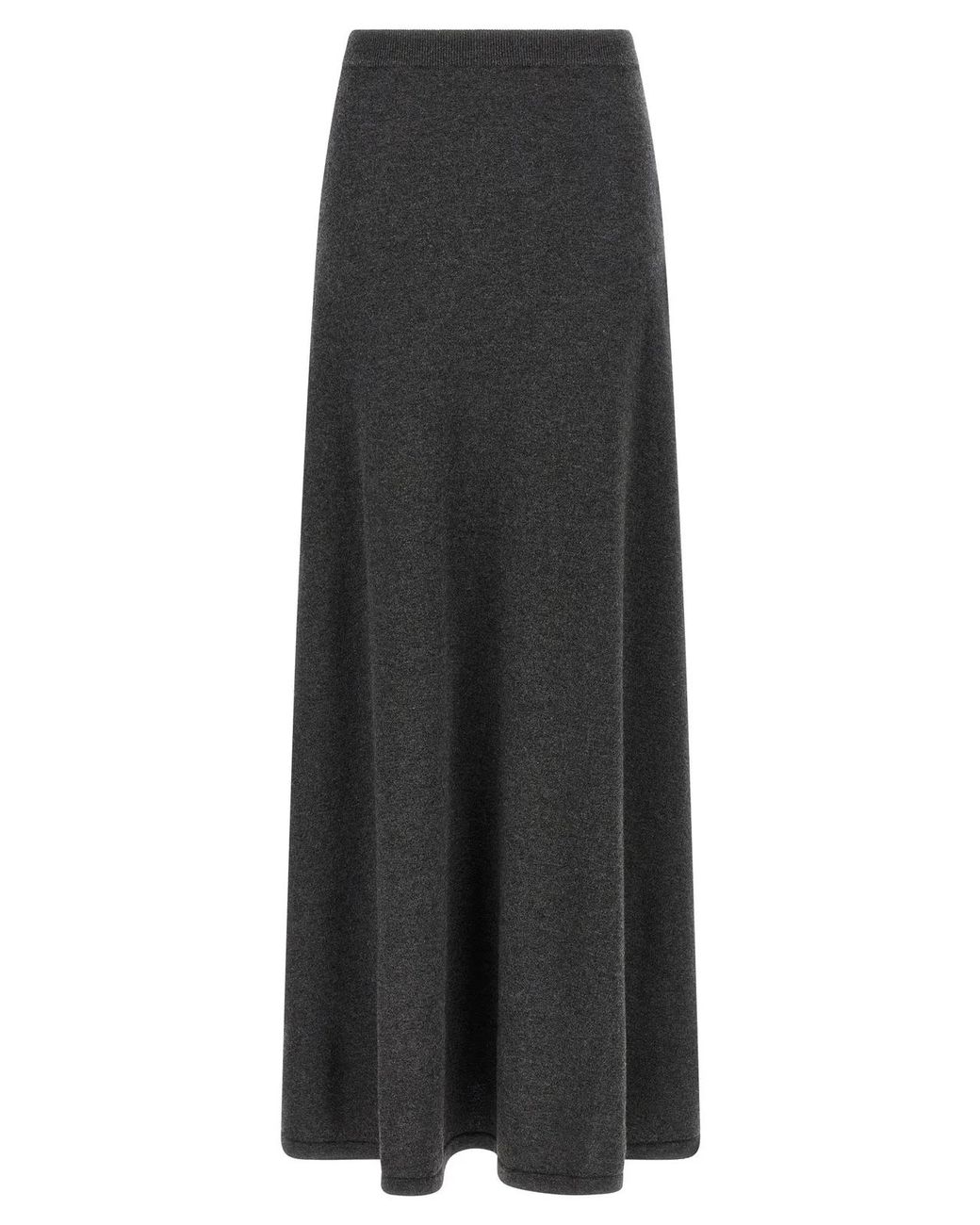 Balenciaga Gray Maxi Wool Skirt