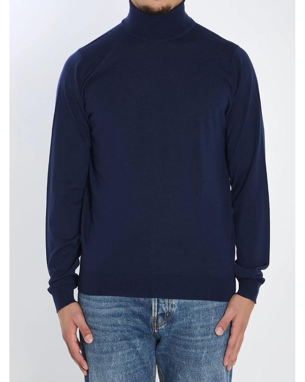 John Smedley Blue Cherwell Pullover for men