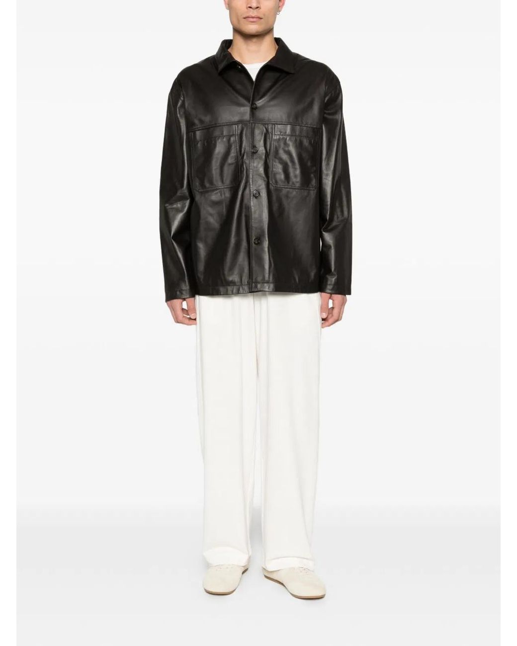 Emporio Armani White Straight-Leg Trousers for men