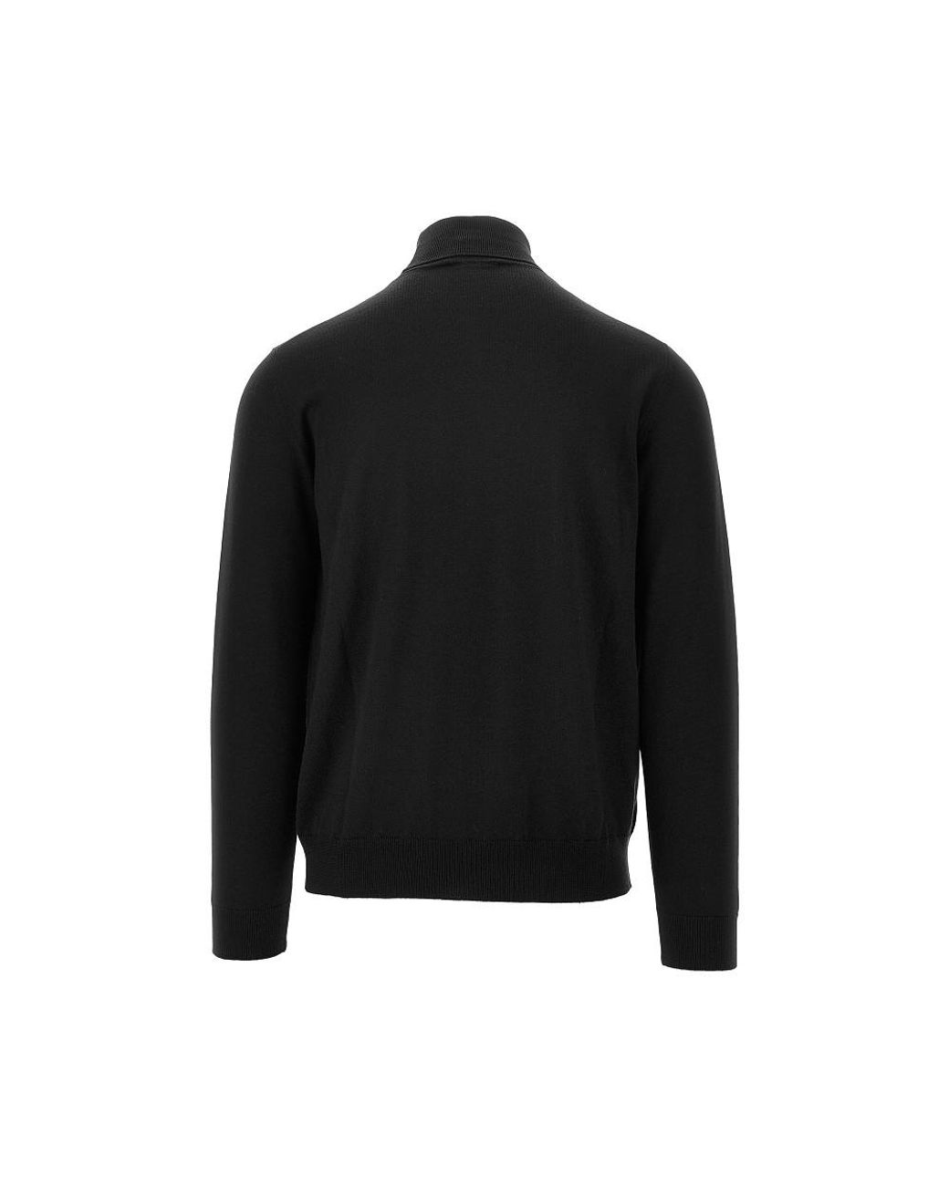 THE PULL Black Merino Wool Knitted Turtleneck for men