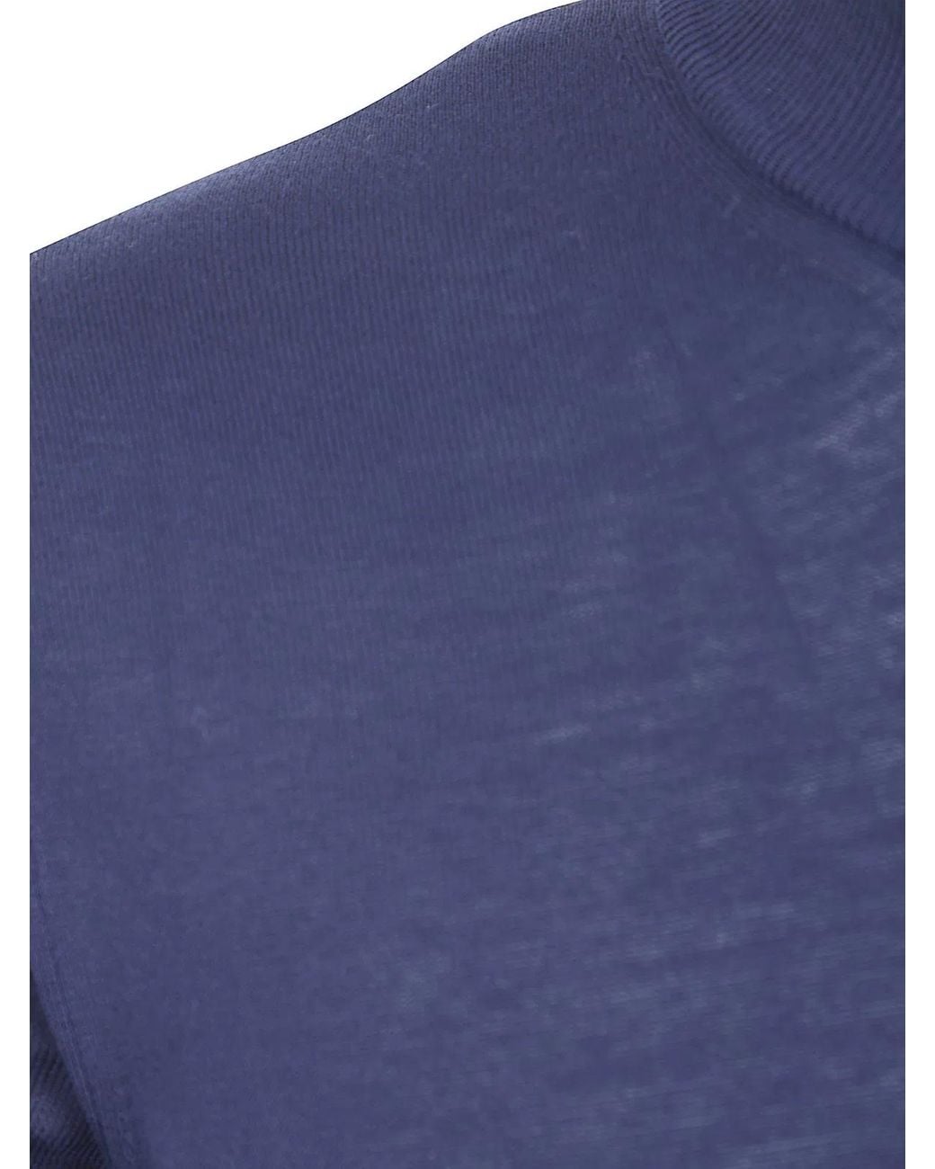 Nuur Blue Short Sleeved Turtle Neck T-Shirt for men