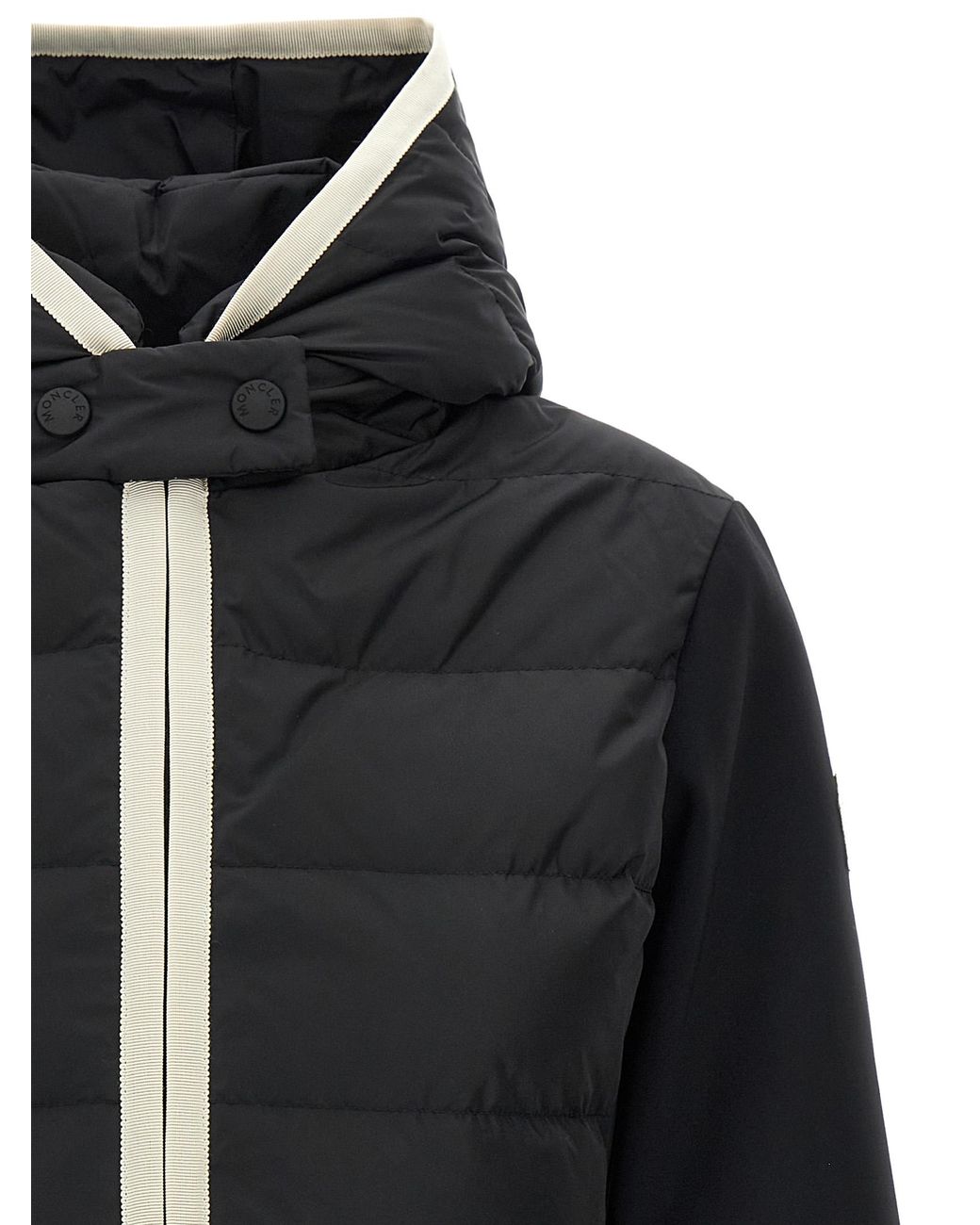 Moncler Black 'Padded Zip-Up' Cardigan