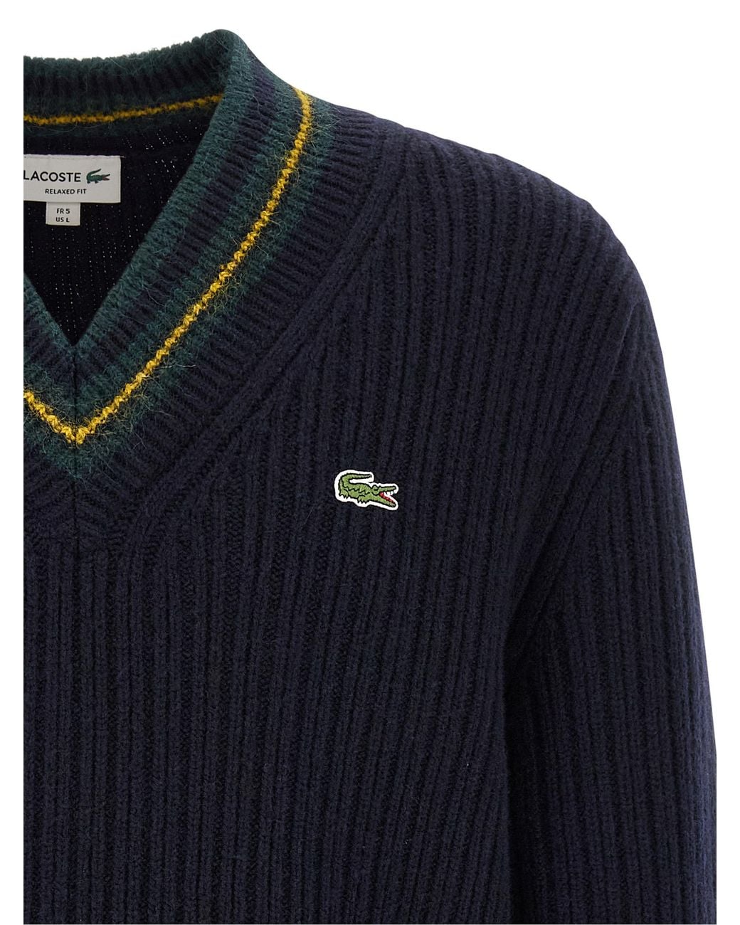 Lacoste Blue V-Neck Sweater for men