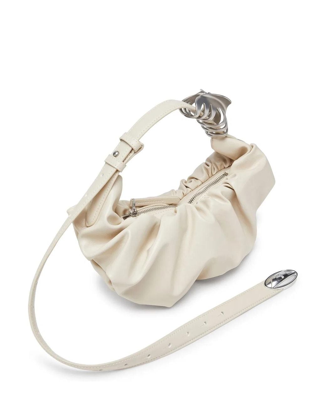 DIESEL Natural Grab-D-Small Scruched Hobo Bag