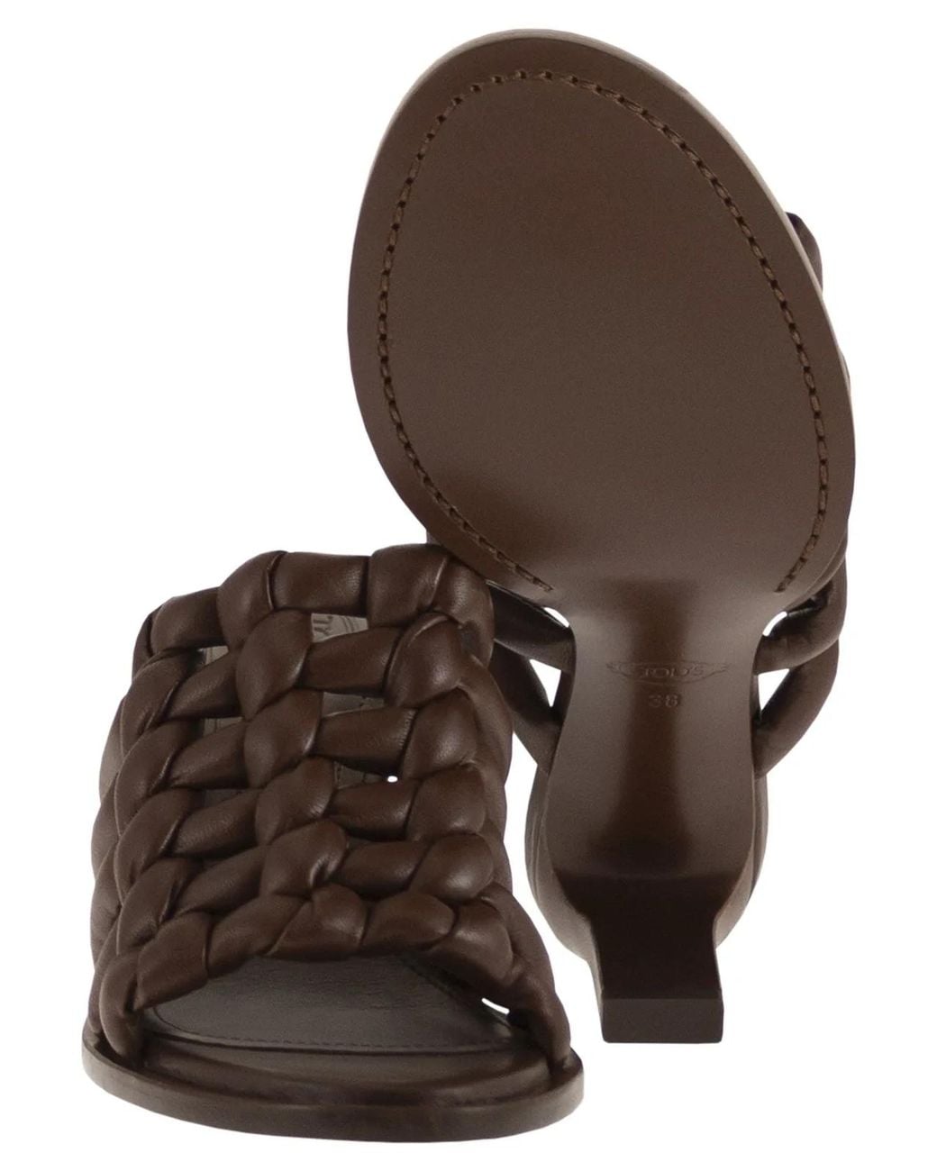 Tod's Brown Nappa Leather Clogs