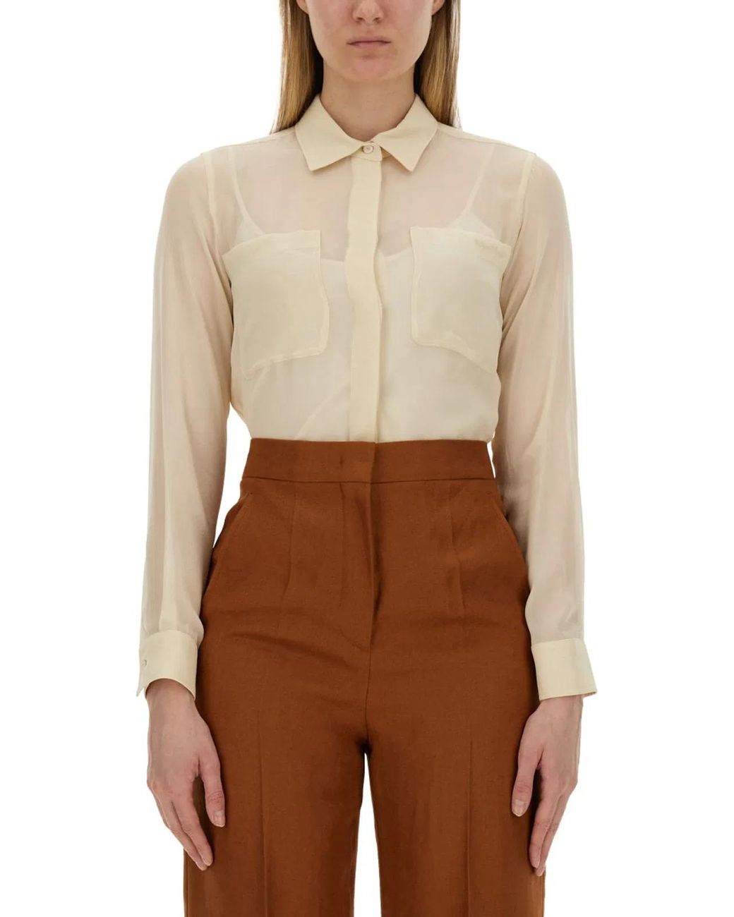 Max Mara Natural Summer Clam Shirt