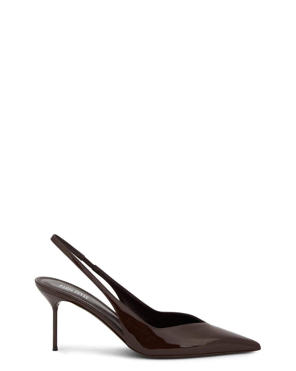 Paris Texas Black Slingback Pumps Patent Calfskin Sandal