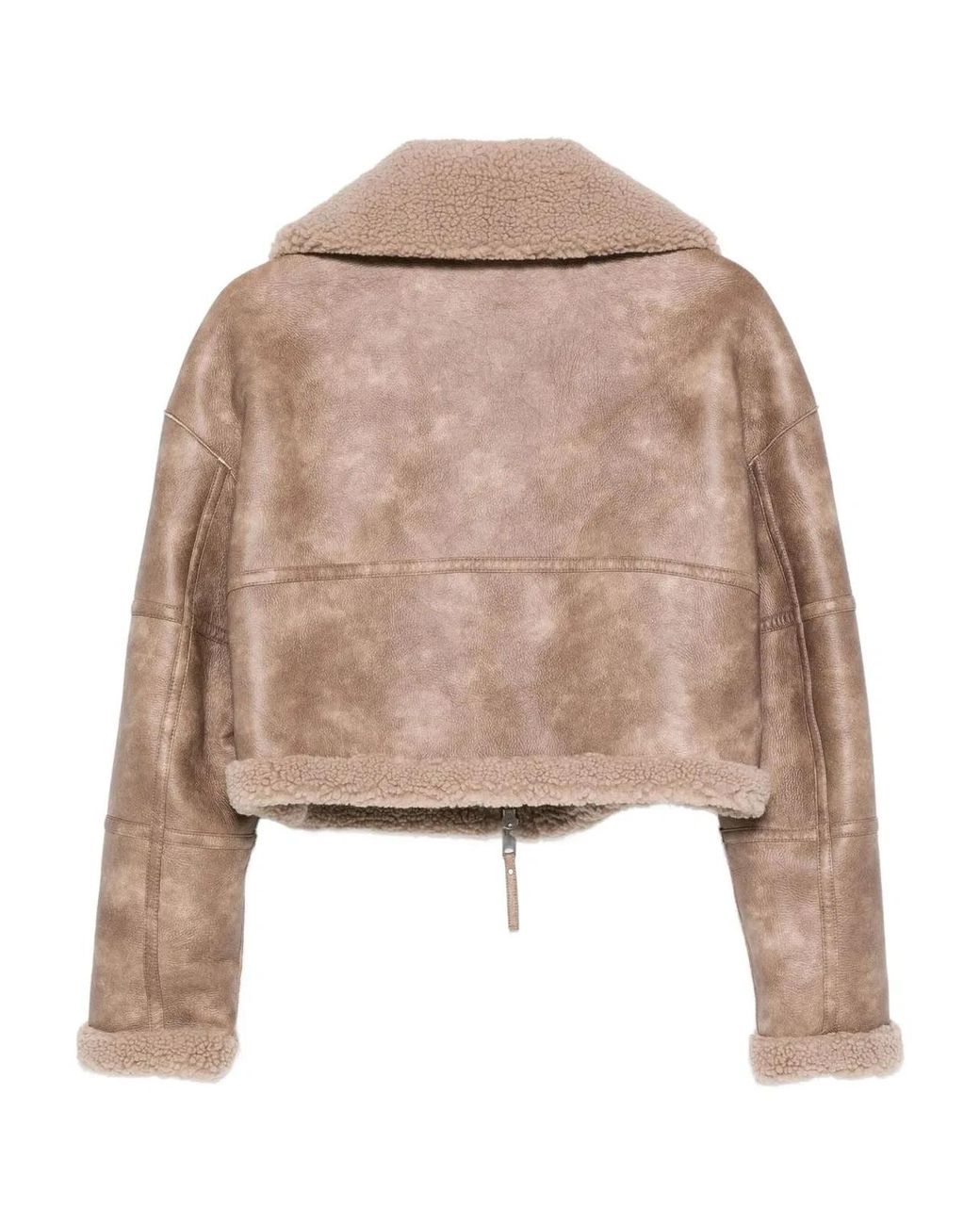 Jakke Natural Aviator Cropped Jacket