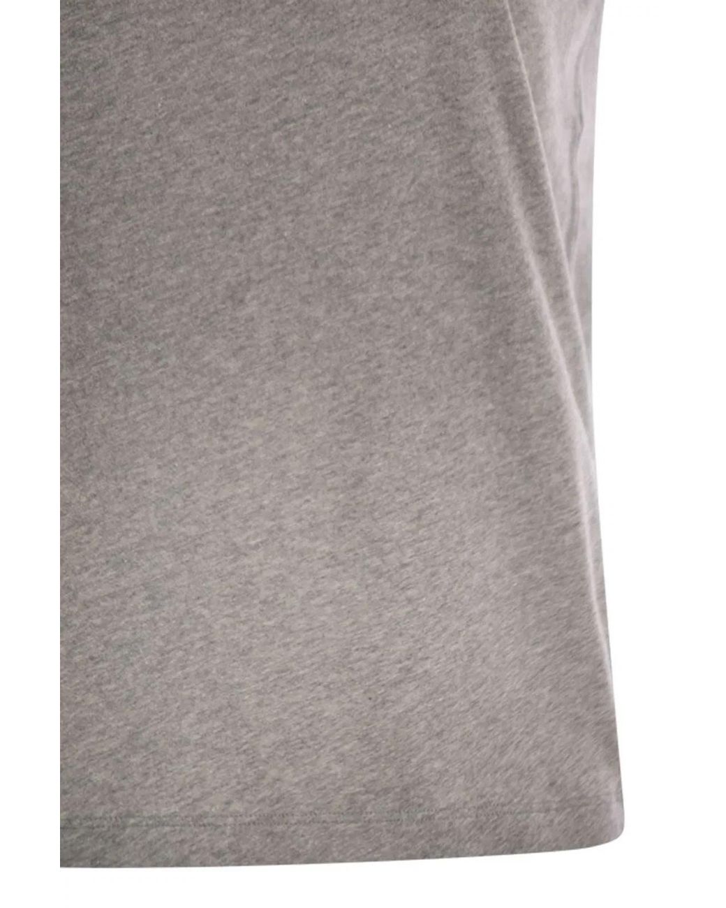 Majestic Gray Crew-Neck Short-Sleeved Cotton T-Shirt