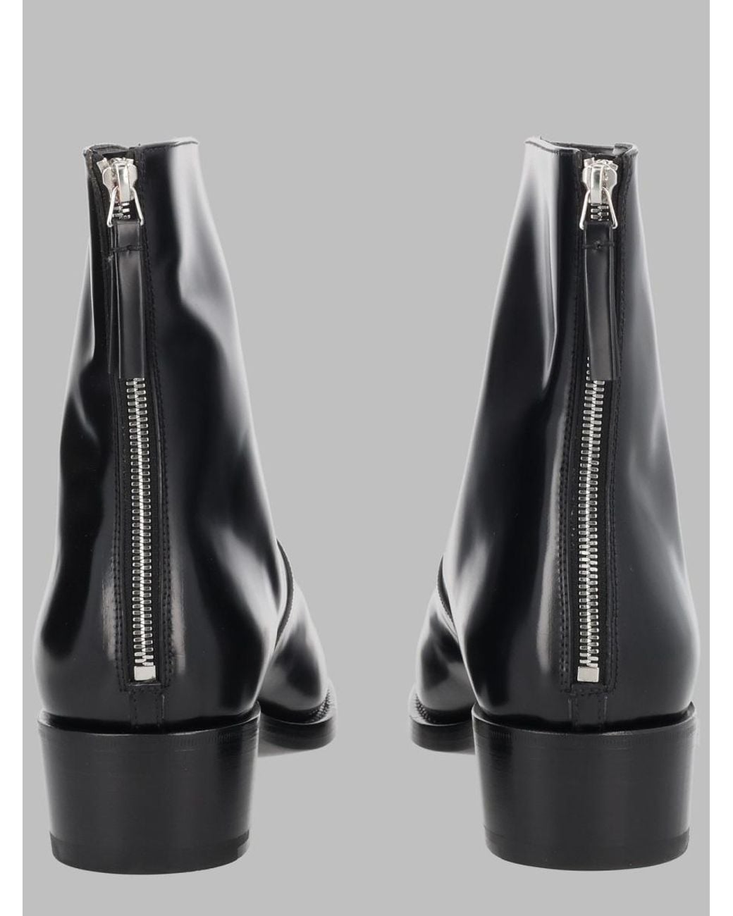 Premiata Gray Premium Leather Ankle Boots for men