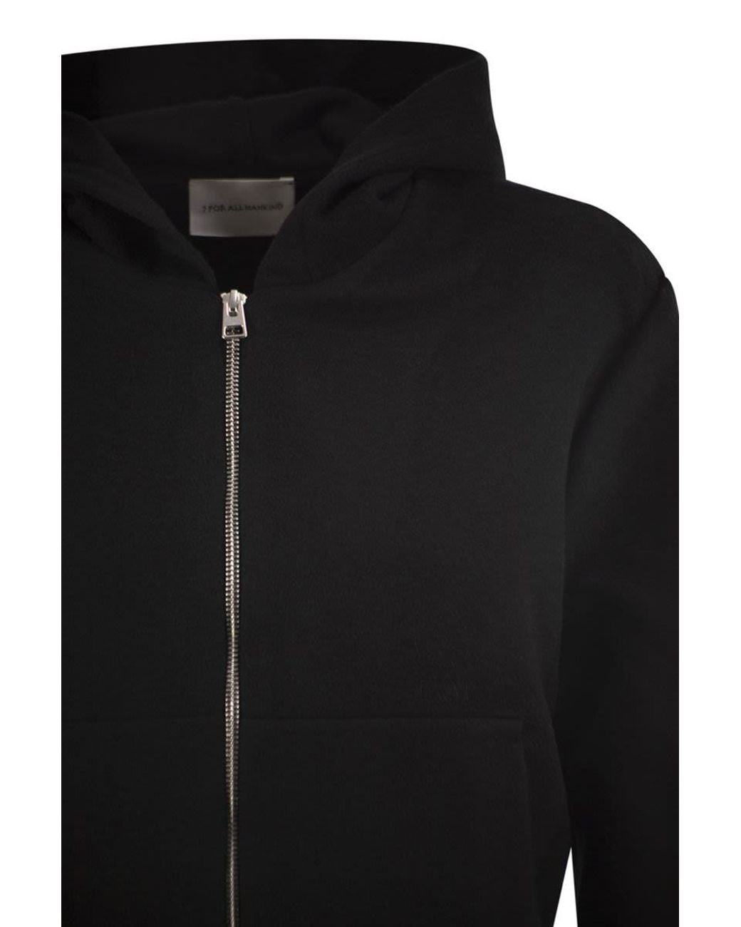 7 For All Mankind Black Cropped Wool And Cashmere-Blend Hooded Jacket