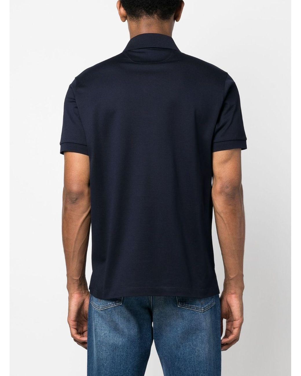 Paul Smith Blue Cotton Pique Polo for men