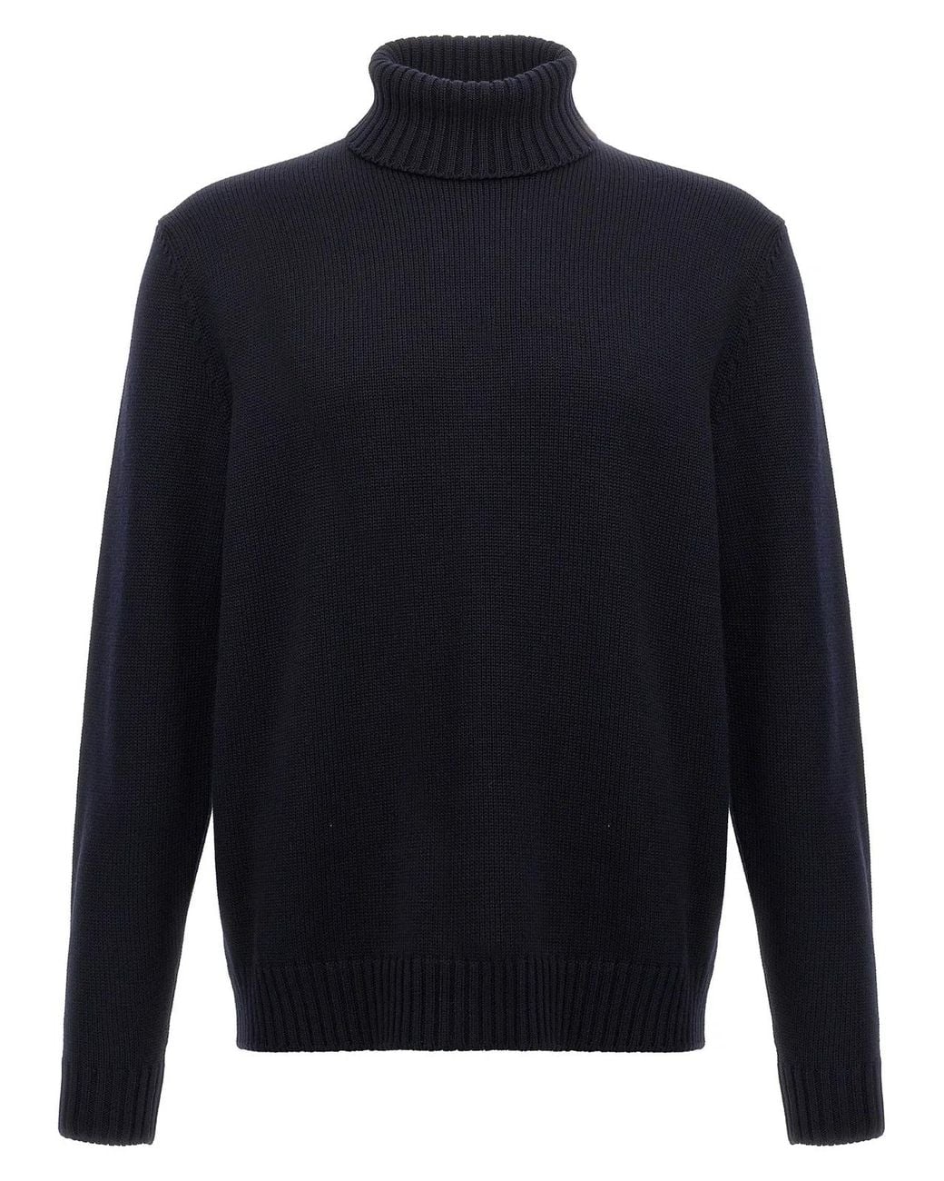 Zanone Blue Turtle-Neck Sweater for men