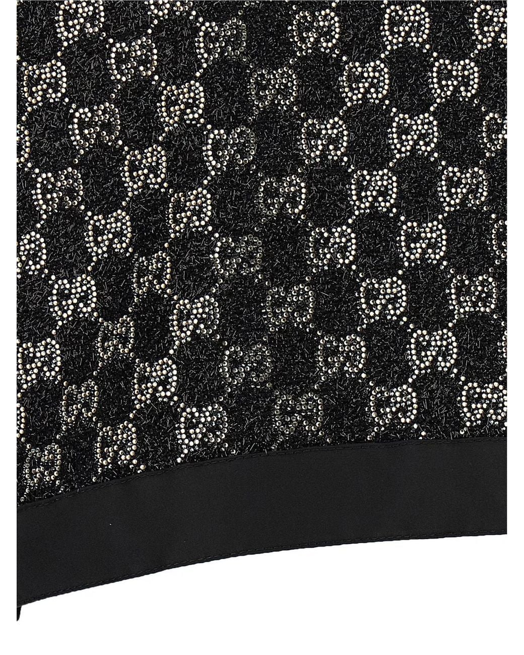 Gucci Black 'Gg' Crystal Top