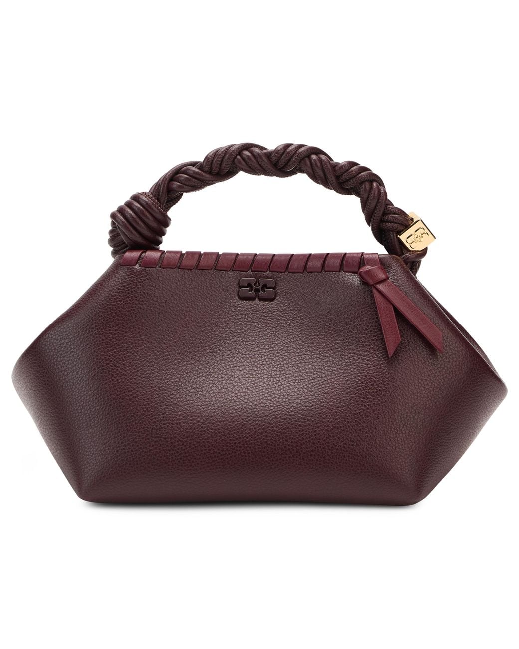 Ganni Brown Bag Bou Mini Braided
