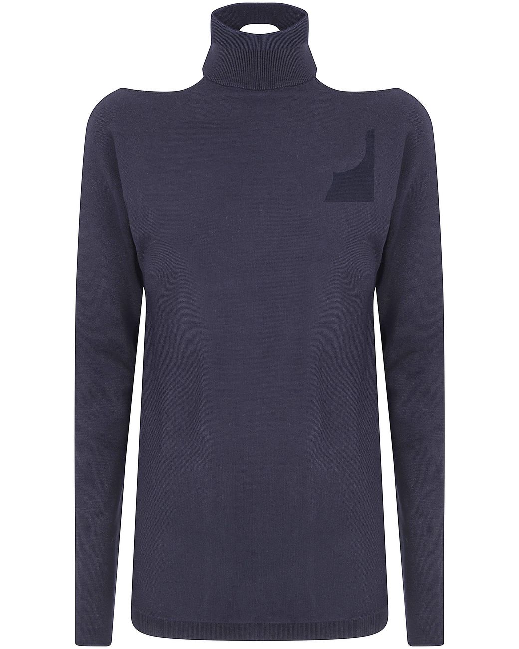 Semicouture Blue "Blanche" Turtle Neck Sweater