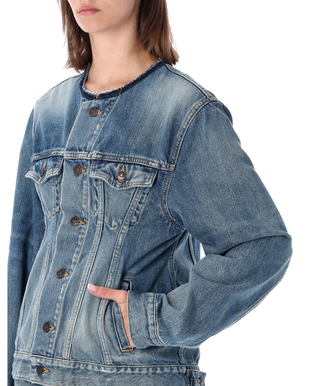 Balenciaga Blue Hourglass Denim Jacket