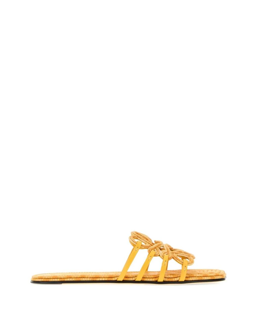 Loewe Orange Paula's Ibiza Pastel Canvas Paula S Ibiza Petal Anagram Slippers