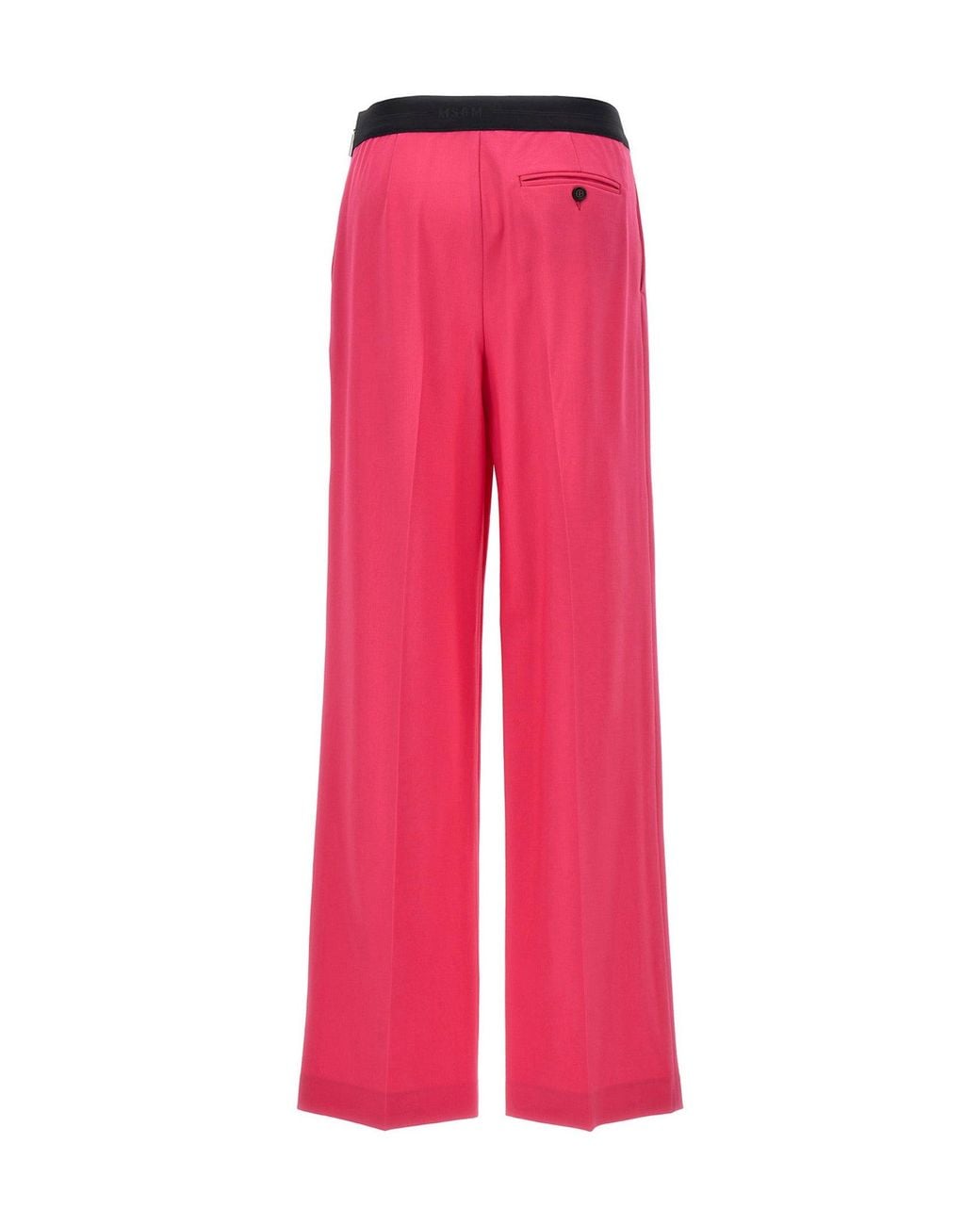MSGM Pink Pants With Front Pleats