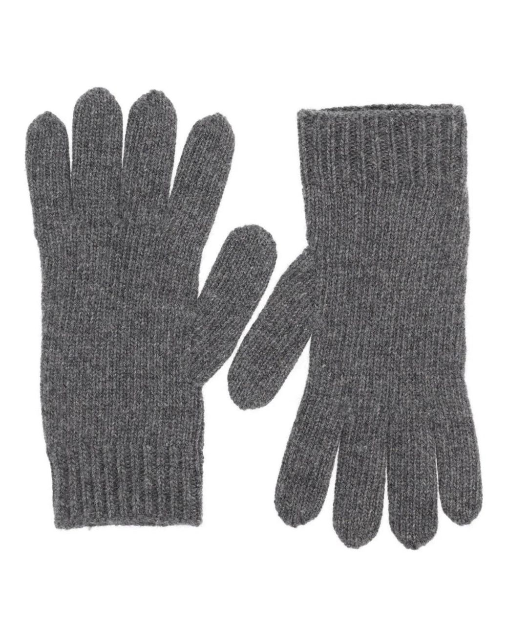 Vivienne Westwood Gray Gloves With Orb Embroidery Cashmere