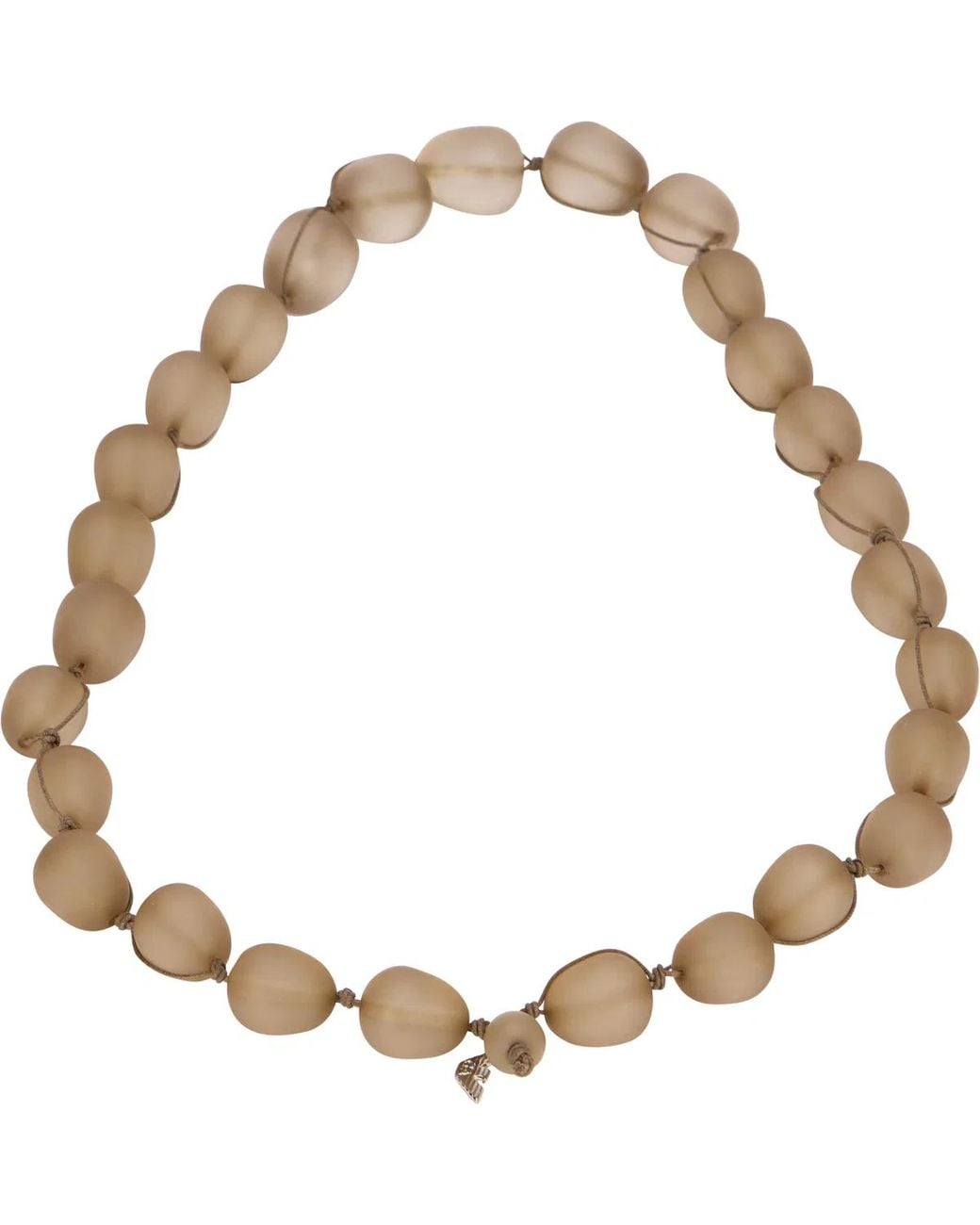 Emporio Armani Gray Necklace With Resin Beads