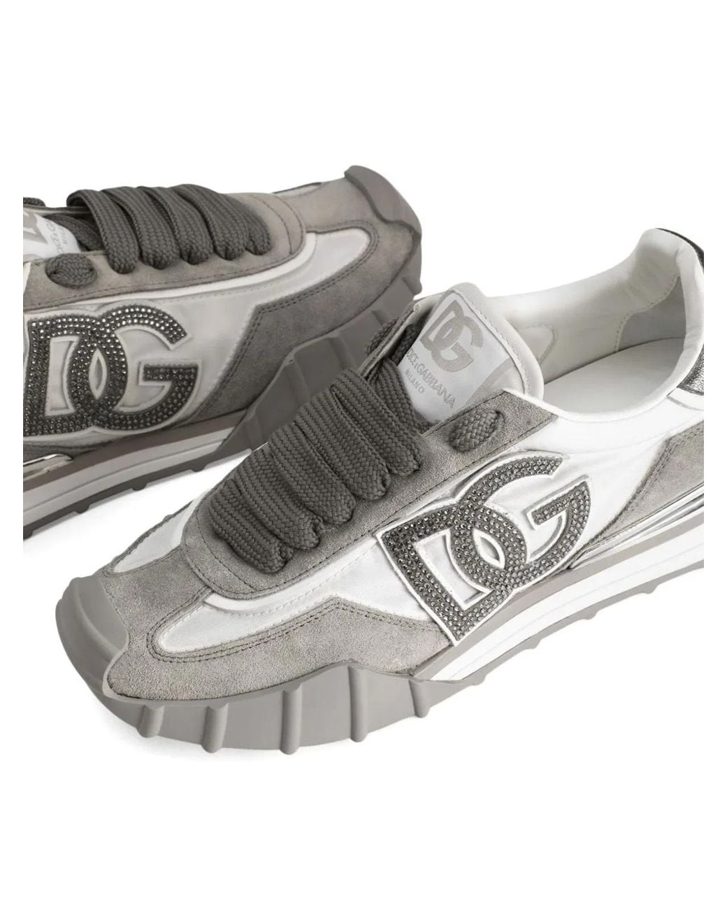 Dolce & Gabbana White Dg Athletic Fabric Sneakers